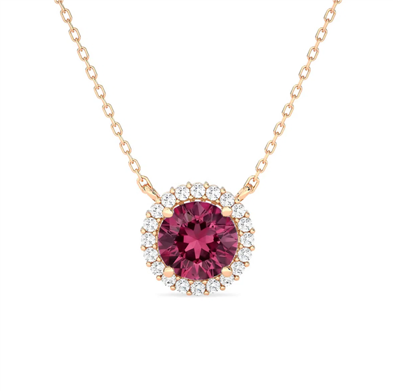 Collana Gazzola Gioielli Donna Amuleto in Oro rosa Rodolite 0.98 Ct GI-900-72-2-9-RD-BR-N-DEF-VS - GI-900-72-2-9-RD-BR-N-DEF-VS